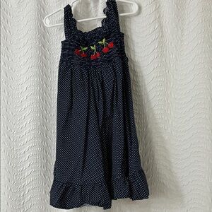 Gymboree Navy Dress with Cherry Detail